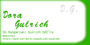 dora gulrich business card